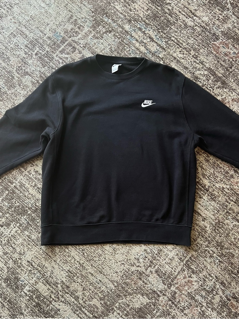 Nike Black Crewneck Sweatshirt with White Logo